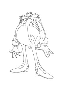 Бесплатная раскраска Высокомерный Эггман распечатать на А4 и скачать - Соник