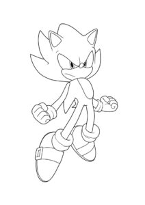 Соник бесплатная раскраска - Суперсила