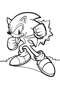 Соник бесплатная разукрашка - Хук левой