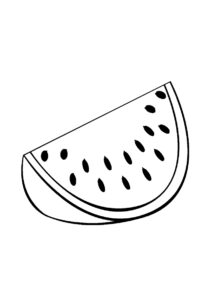 Распечатать раскраску Самый сладкий кусочек - Арбуз