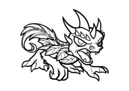 Злобный лесной дракончик - Драконы распечатать раскраску на А4