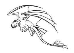 Разукрашка Разозлившийся Беззубик распечатать и скачать - Драконы