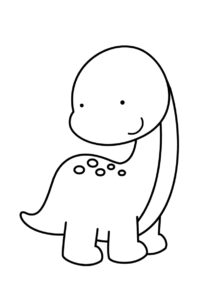 Малыш Зауропод (Динозавры) бесплатная раскраска