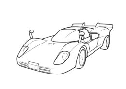 Ferrari 512 S разукрашка скачать и распечатать - Гоночная машина