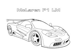 Mclaren F1 LM раскраска распечатать и скачать - Гоночная машина