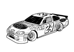 Раскраска Гоночная Шевроле Импала - Гоночная машина