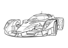 Гоночный болид Формулы-1 (Гоночная машина) распечатать раскраску