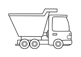 Бесплатная раскраска Игрушечный самосвал распечатать на А4 и скачать - Грузовики
