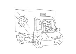 Раскраска Продуктовый грузовичок распечатать и скачать - Грузовики