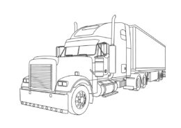 Профессиональная техника - Грузовики распечатать раскраску на А4