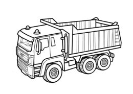 Самосвал - Грузовики бесплатная раскраска