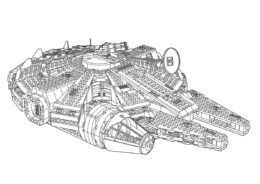 Бесплатная раскраска Lego Сокол Тысячелетия - Звездные Войны