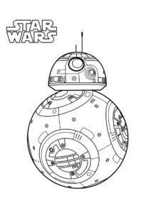 Раскраска Астромеханический дроид BB-8 распечатать на А4 и скачать - Звездные Войны