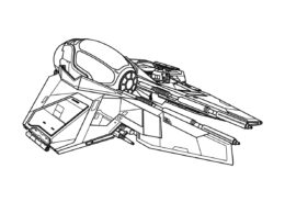 Боевой истребитель (Звездные Войны) распечатать раскраску