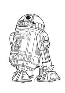 Звездные Войны бесплатная разукрашка - Дроид R2-D2