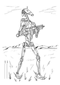 Дроид-штурмовик распечатать разукрашку бесплатно - Звездные Войны