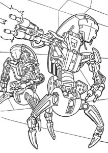 Раскраска Дроиды Разрушители - Звездные Войны
