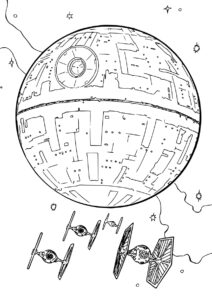 Звезда Смерти (Звездные Войны) распечатать разукрашку