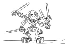 Игрушечный генерал Гривус раскраска распечатать и скачать - Звездные Войны