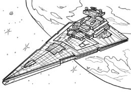 Бесплатная раскраска Имперский Звездный разрушитель - Звездные Войны