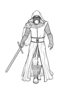 Кайло Рен - Звездные Войны раскраска распечатать на А4