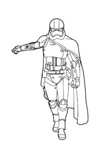 Бесплатная раскраска Клон в плаще распечатать на А4 - Звездные Войны