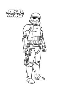 Раскраска Клон штурмовик распечатать и скачать - Звездные Войны