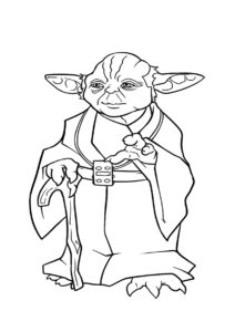 Бесплатная раскраска Магистр Йода - Звездные Войны