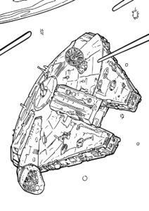 Тысячелетний Сокол разукрашка скачать и распечатать - Звездные Войны