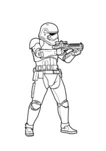 Штурмовик с бластером (Звездные Войны) бесплатная раскраска на печать