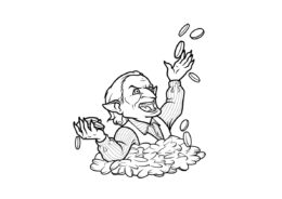 Управляющий банком Гринготтс распечатать разукрашку бесплатно - Гарри Поттер