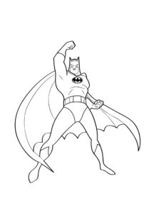 Раскраска Великолепный Супергерой распечатать и скачать - Бэтмен