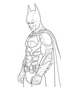 Грустный герой (Бэтмен) бесплатная раскраска