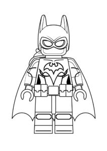 Разукрашка Лего Бэтмен в маске распечатать на А4 - Бэтмен