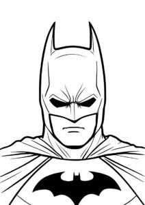 Лицо Бэтмена распечатать и скачать раскраску - Бэтмен