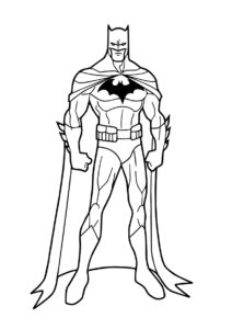 Бэтмен бесплатная раскраска - Отважный супергерой