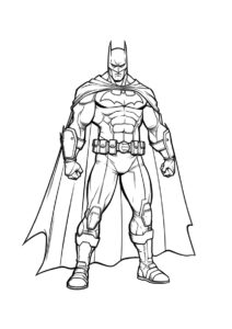 Бэтмен бесплатная разукрашка - Самоуверенный Бэтмен