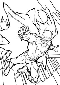 Распечатать раскраску Свободное падение Бэтмена - Бэтмен