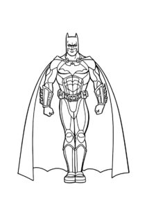 Смелый супергерой (Бэтмен) распечатать бесплатную раскраску