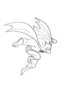 Раскраска Стремительный герой распечатать и скачать - Бэтмен