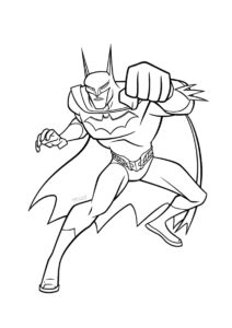 Удар Бэтмена распечатать и скачать раскраску - Бэтмен