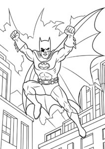 Бэтмен распечатать раскраску на А4 - Удивительный плащ героя