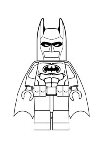 Бэтмен бесплатная разукрашка - Фигурка Lego