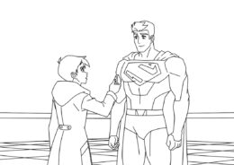 Интервью раскраска распечатать и скачать - Супермен