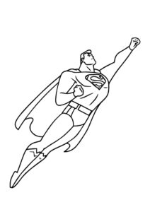 Стремительный полёт (Супермен) распечатать бесплатную раскраску