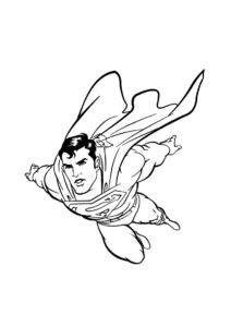 Супермен распечатать раскраску - Стремительный супергерой