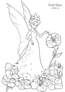 Раскраска с королевой Клэрион из мультфильма про Фей