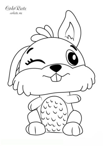 Кролик - разукрашка по серии игрушек Hatchimals