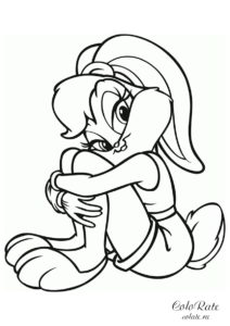 Лола Банни - раскраска с популярной крольчихой