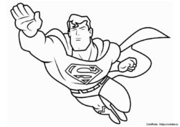 Невероятный сверхчеловек - раскраска с Суперменом для мальчиков